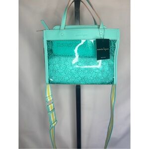 Nanette Lepore Blue Tote Bag with Modern Design